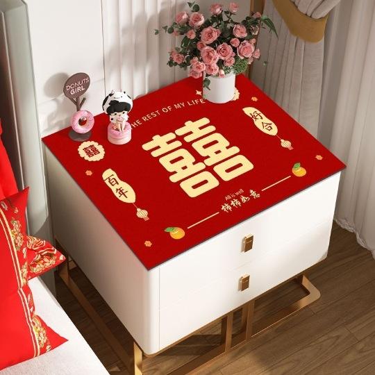 

Чехол на прикроватную тумбочку из диатомовой грязи, пыленепроницаемый, впитывающий воду, для спальни, свадебного украшения, скатерть, универсальный чехол 40x40cm