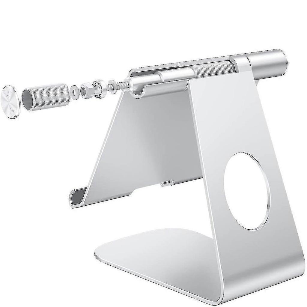 Adjustable Tablet Stand Folding Stand Desktop Aluminum Base Stand - Silver