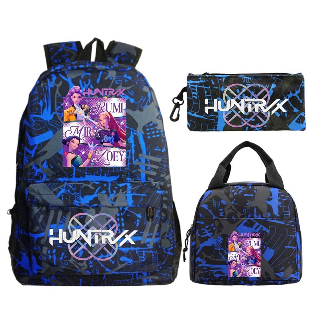 Animation Cartoon With Peripheral Printing Children'S Spine Backpack Set, Primary And Secondary School Student Leisure Schoolbag
