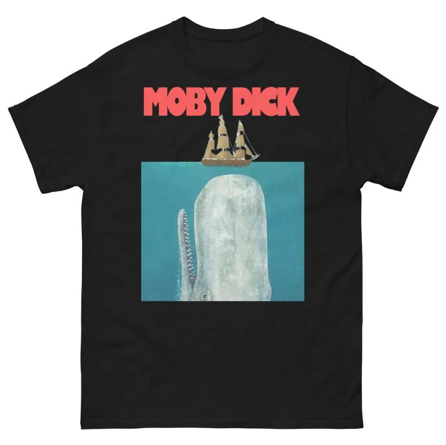 Moby Dick Vintage Literary Whale Graphic Retro Book Lover Classic Novel T-Shirt Unisex T-Shirt S