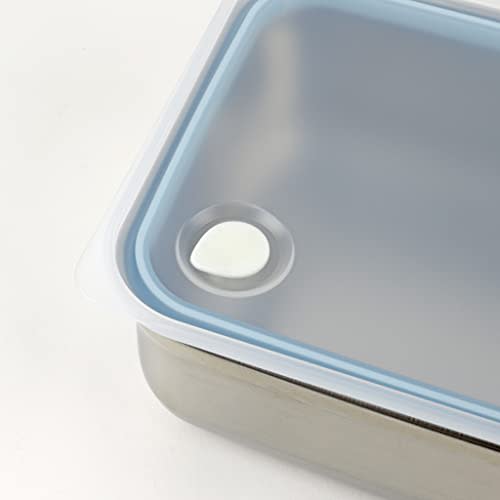 Pearl Metal Stainless Steel Storage Container with Valve, 2.4L, Shield Lock, HB-5052