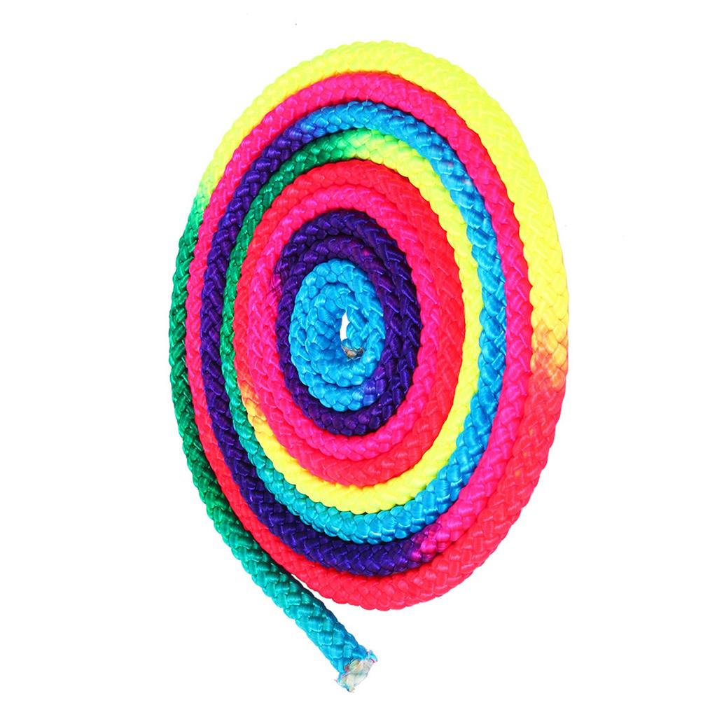 Rainbow Color Rhythmic Gymnastics Rope Solid Competition Arts Training Rope
