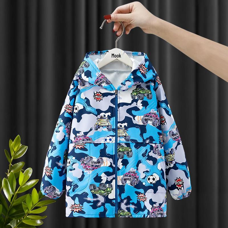 Children's Waterproof Stain-Resistant Raincoat and Down Jacket for Boys and Girls