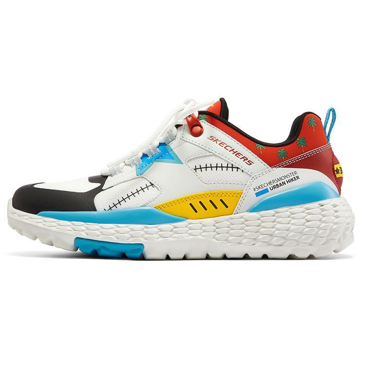 Skechers One Piece X Monster Кожаная сетка Цвет Фрэнки Средневысокие Повседневные кроссовки Женские кроссовки Черный Белый Красный 896040-WMLT 35