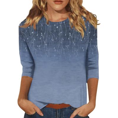 Summer O Neck Tops Tunic Women Vintage Floral Printed T-Shirts Casual Loose Party Holiday Female Blusas