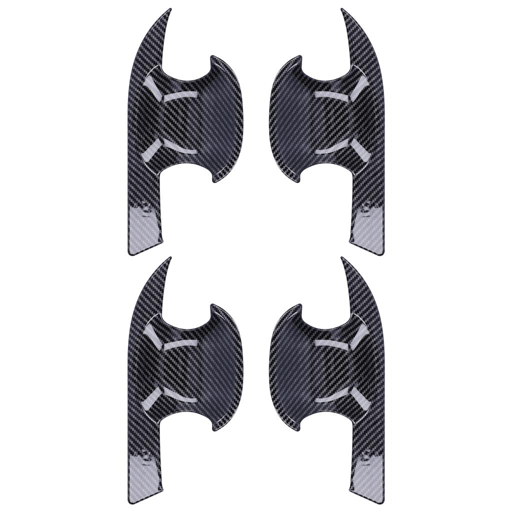 Car Door Handle Bowl Cup Cover Trim Carbon Fiber Style Decor Fit for RAV4 20192021