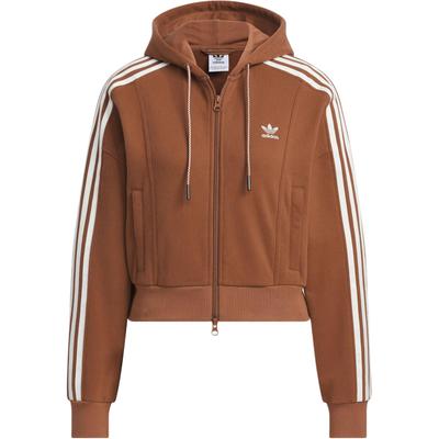 Originals Adicolor FW24 Zip Up Hooded Jacket Women Jackets Dark-Brown JM8058