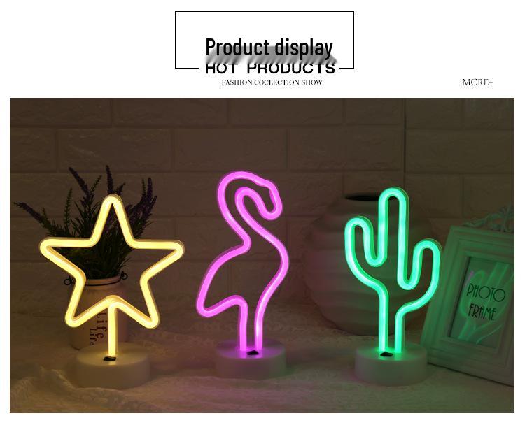 Creative LED Heart Neon Light - Romantic Atmosphere Table Lamp for Bedroom Decor