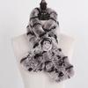 Winter Women Real Rex Rabbit Fur Scarf Natural Warm Soft Rex Rabbit Fur Muffler Lady Genuine Rex Rabbit Fur Scarves
