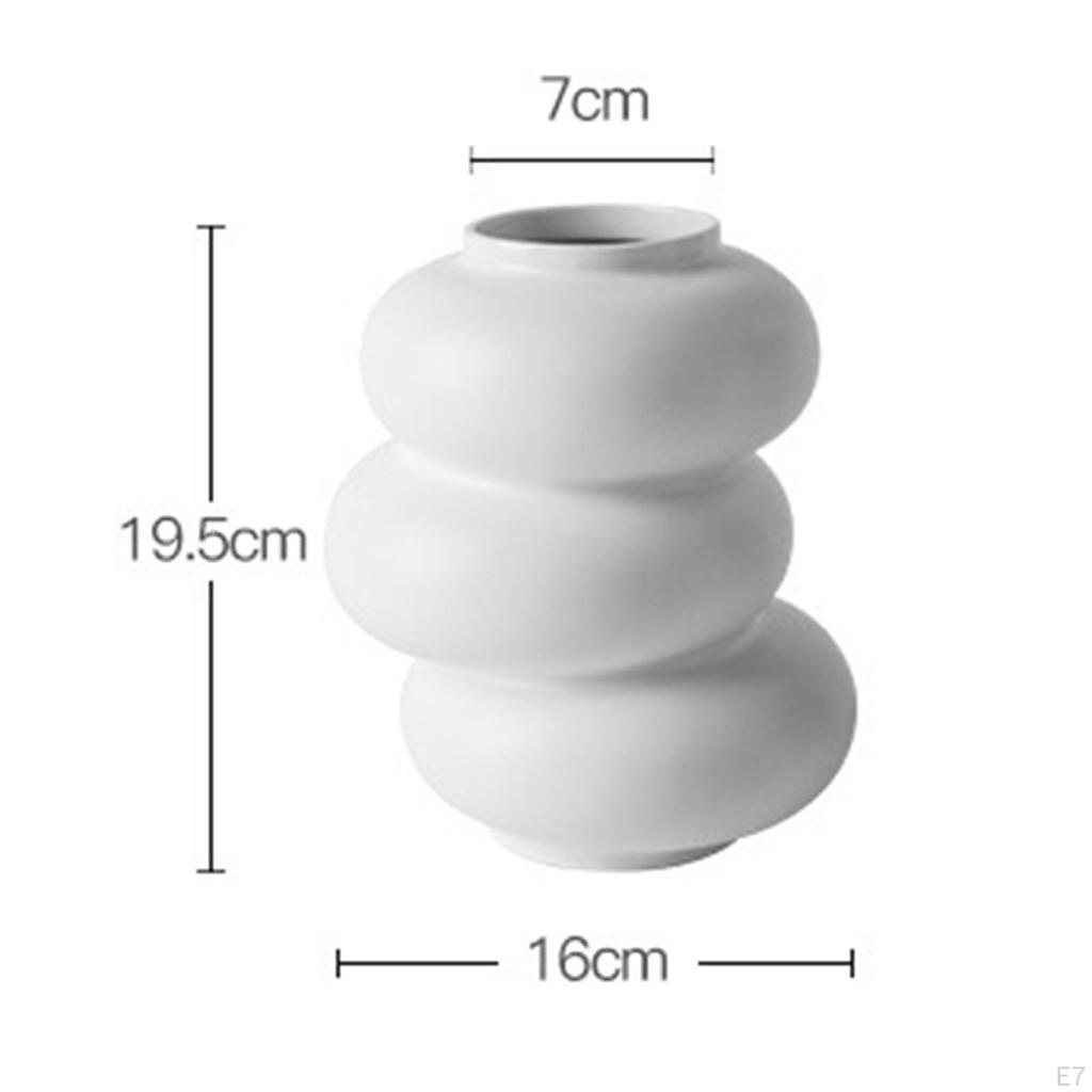 Creative Modern Flower Vase Ornament Flowerpot for Office Room Decor