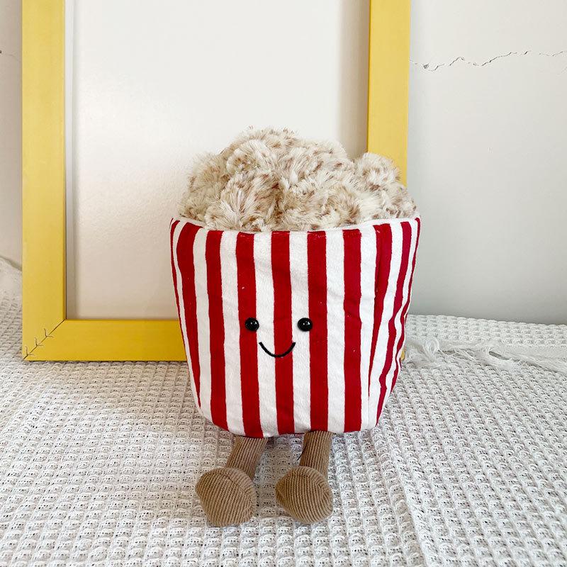 

Новое забавное ведерко для попкорна, имитация, плюшевая кукла, декоративное украшение, игрушка, подарок для ребенка, свадебный сюрприз 25cm