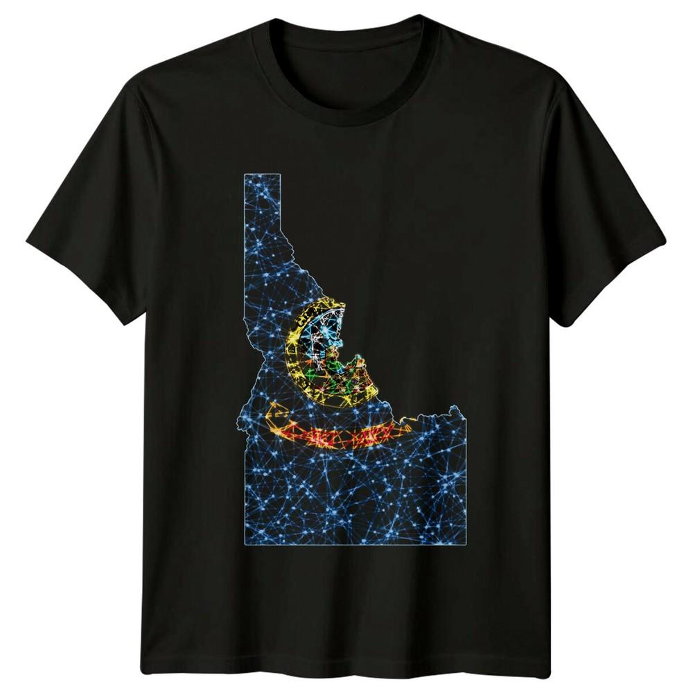 Idaho State Outline USA Landmarks Unisexs Tee Unisexs TShirt Graphic Top