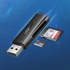 Ugreen CM264 USB 3.0 Dual Slot SD/TF Memory Card Reader - Black, High-Speed Data Transfer