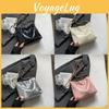 Stylish Pu Bucket Bag For Women Trendy Chain Crossbody Bag In Black Beige Pink Silver