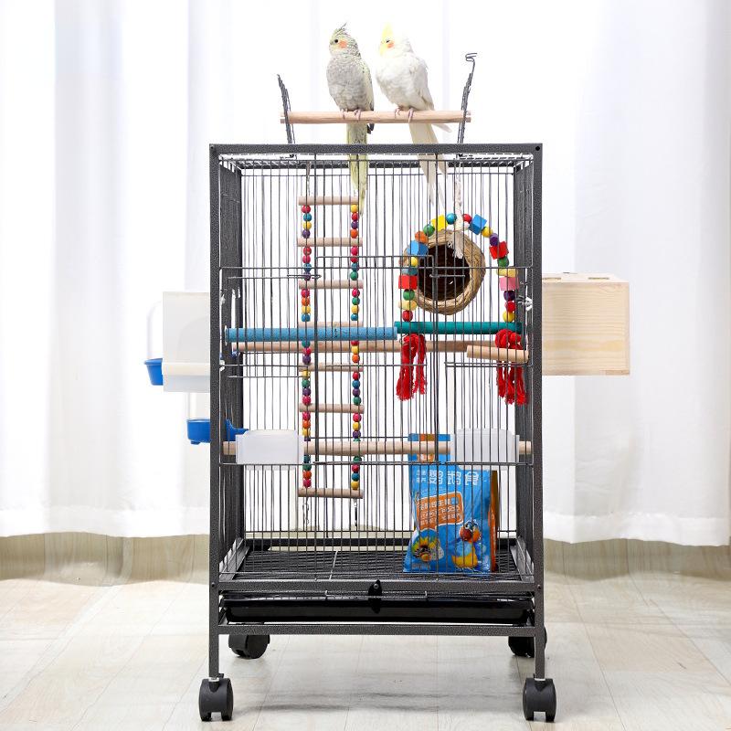 Bird Cage with Bird Feeder Bird Nest Breeding Box Supplies Toy Grass Nest Ornamental Villa Large Bird Cage