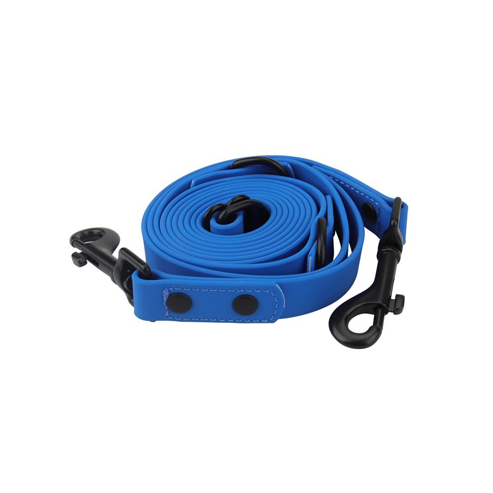 Two Heads Pet Leash Outdoor Walk Training 2 Head Traction Rope PVC Dog Leashes Multi-function Waist Belt Shoulder Strap