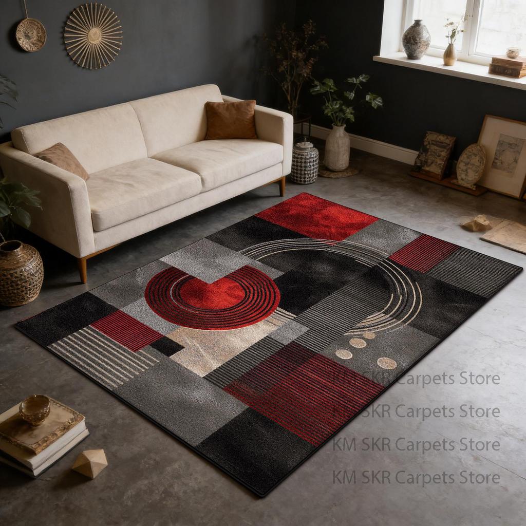 Modern Geometric High-end Large Living Room Sofa Carpet Washable Non-slip Kitchen Rug Decoration Bedroom Soft Fluffy Mat 200×300