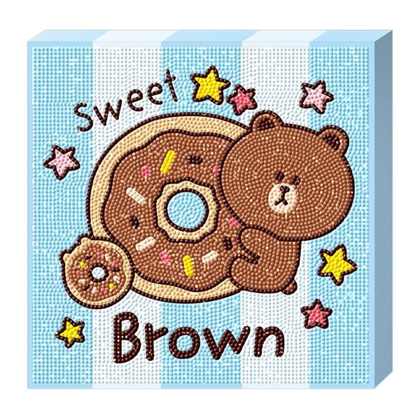

25 25 Тип холста Cross Line Friends Donut Brown Корейская игрушка