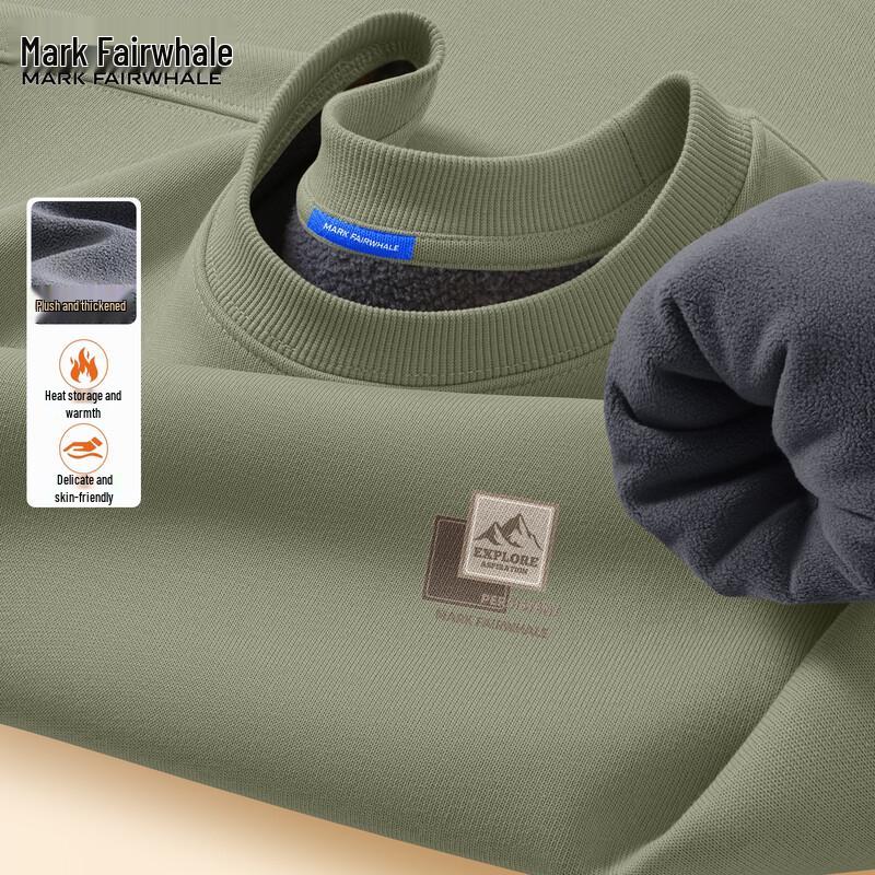 Mark Fairwhale Herren Fleecegefüttertes Rundhals-Sweatshirt