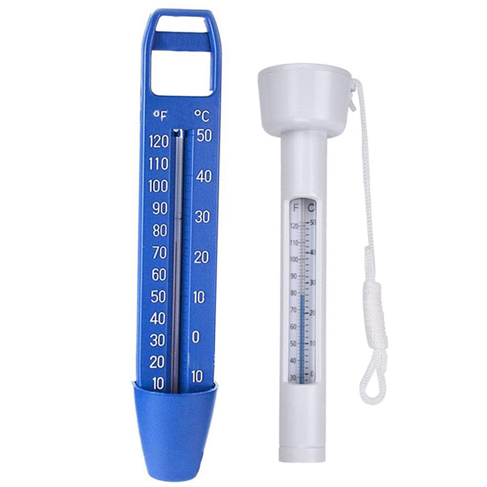 25cm 4cm Pool Thermometer Set Floating Water Temp Gauge Blue Long White Compact Accurate Reading Outdoor Spa Monitor Tool Kit