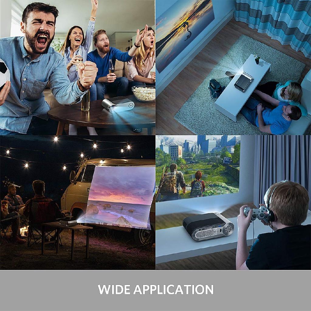 1080P Full HD LED Projector 4K 4000 Lumens HDMI USB Portable Home 3D Cinema Proyector For Android/IOS HDMI VGA AV USB