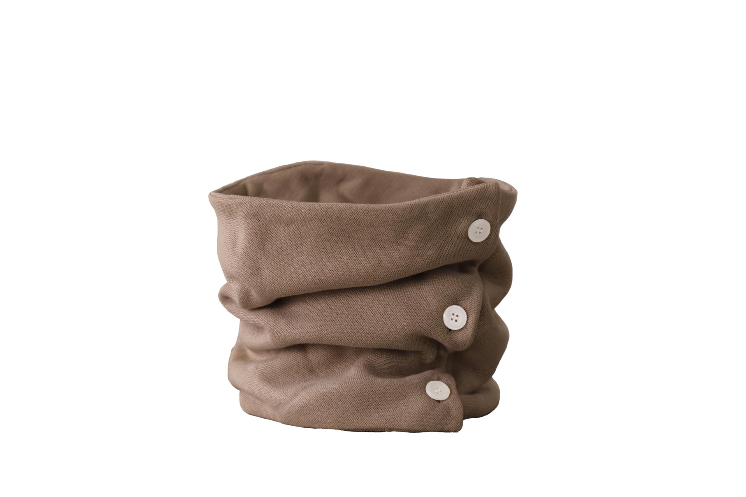 

Neck Gauze Neck Warmer with One Size Fits Made in Made with Japanese Bleached Fabric [cumuco] Warmer, 8-Layer (Dark Brown), Buttons, All, 100% Cotton,