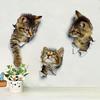 Effect Bathroom Art Mural Cabinet Wallpaper Toilet Stickers Cat Wall Sticker Car Decals