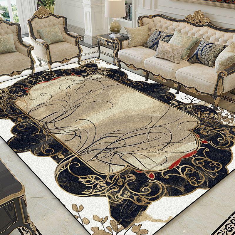 

Living Room Decoration Luxury Carpets European Style Abstract Rugs Home Sofa Area Anti-slip Mat Bedroom Cloakroom Corridor Rug 60cm x 90cm