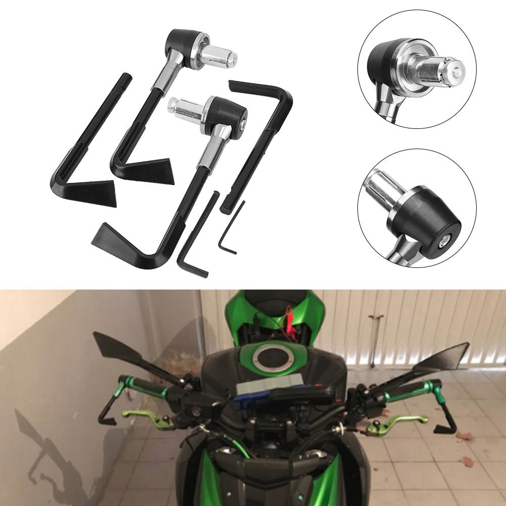 CNC Motorbike Handgrip Guard Brake Levers Guard Motorcycle or Handlebar(Silver)