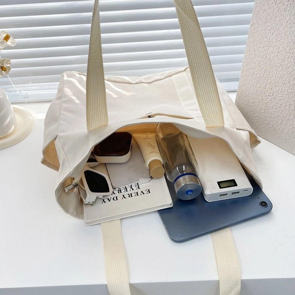 Portable Mommy Handbag Casual Cloth Shoulder Bag Simple Canvas Tote Bag  Travel