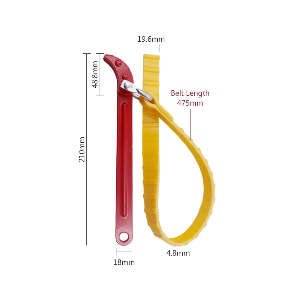 Belt Wrench Adjustable Chain Wrench Strap Opener Oil Filter Puller Strap Spanner Cartridge Disassembly Repair Tool