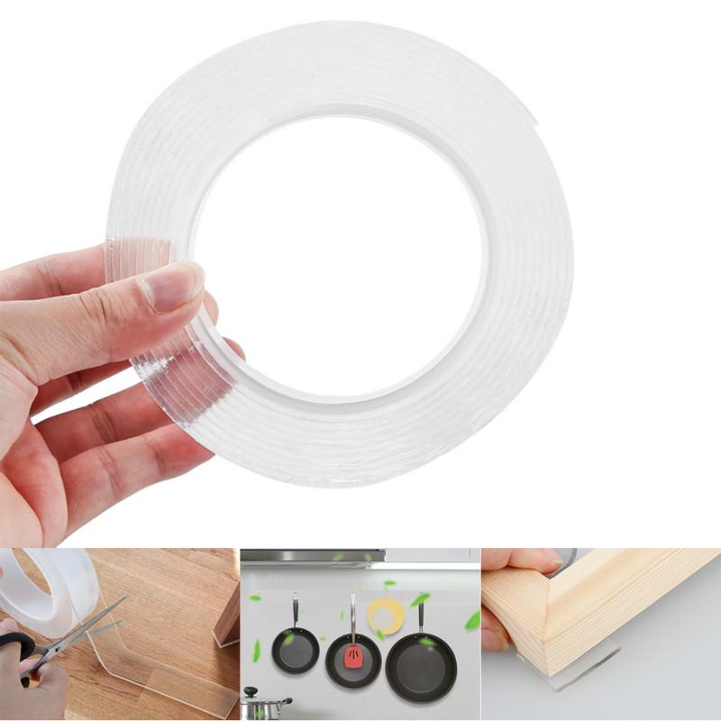 Reusable Double-Sided Adhesive Nano Traceless Tape Removable Sticker Washable Adhesive Loop
