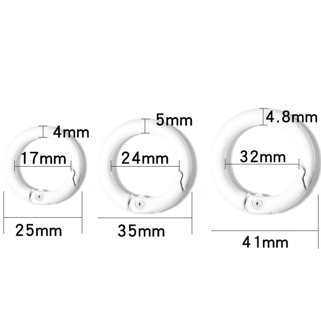 5/10pcs Anneaux O Colorés Attaches à Ressort Porte-clés Rond en Alliage Boucle à Ressort Ouvrable Crochet Pour Connecteur DIY Accessoires de Bijoux