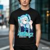 Unisexs Anime Hatsune Miku T Shirt Round Neck Pure Cotton Short Sleeve Tee Shirt Loose Fit Streetwear Clothes Fashion Tshirt