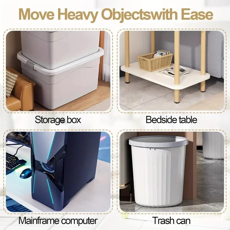 24Pack Self-Adhesive Mini Swivel Casters, 360° Rotatable Universal Wheels, Heavy-Duty Double Ball Bearings for Kitchen Applianc