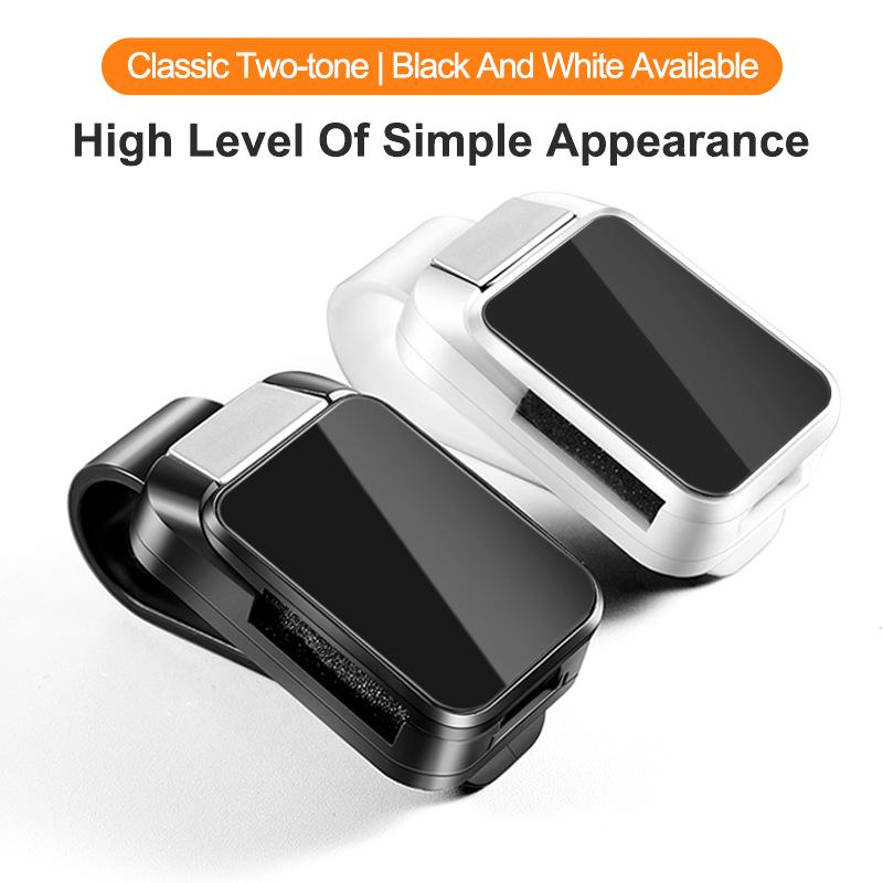 1Pc Car Sun Visor Glasses Clips Interior Eyeglasses Storage Holder Compact Storage Auto Interior Accessory With Alloy Buckle