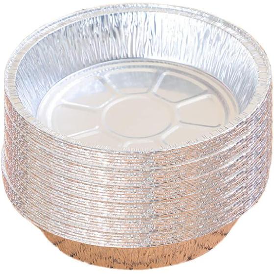

BFYDOAA 50 Pack 8 Round Tin Foil Pans for Air Fryer,Disposable Aluminum Foil Pans,Round Foil Pie Pans for Baking,Freezing,and Storage - 20 cm/7.9