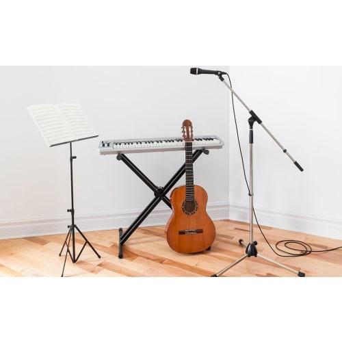 UYTON Keyboard Stand for Detachable Electronic Piano Keyboards (Height: 18.5-36.6 inches), Fits 54/61/73/76/88 Keys, Double Legs, Folds Up, Easy Assem