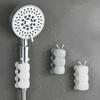 Movable Shower Head Holder With Suction Cup Adjustable Reusable Silicone Punch-Free Shower Holder Bathroom Hooks Accessories
