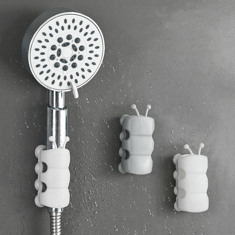 Movable Shower Head Holder With Suction Cup Adjustable Reusable Silicone Punch-Free Shower Holder Bathroom Hooks Accessories