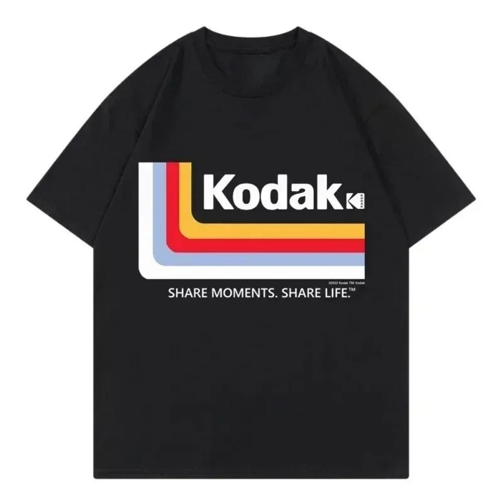 Hot Sale Kodak Brand Korean Men Women T-shirt Short Sleeve Tshirt Clothing Designer Tee High Quality T Shirt Summer Tops Fashion