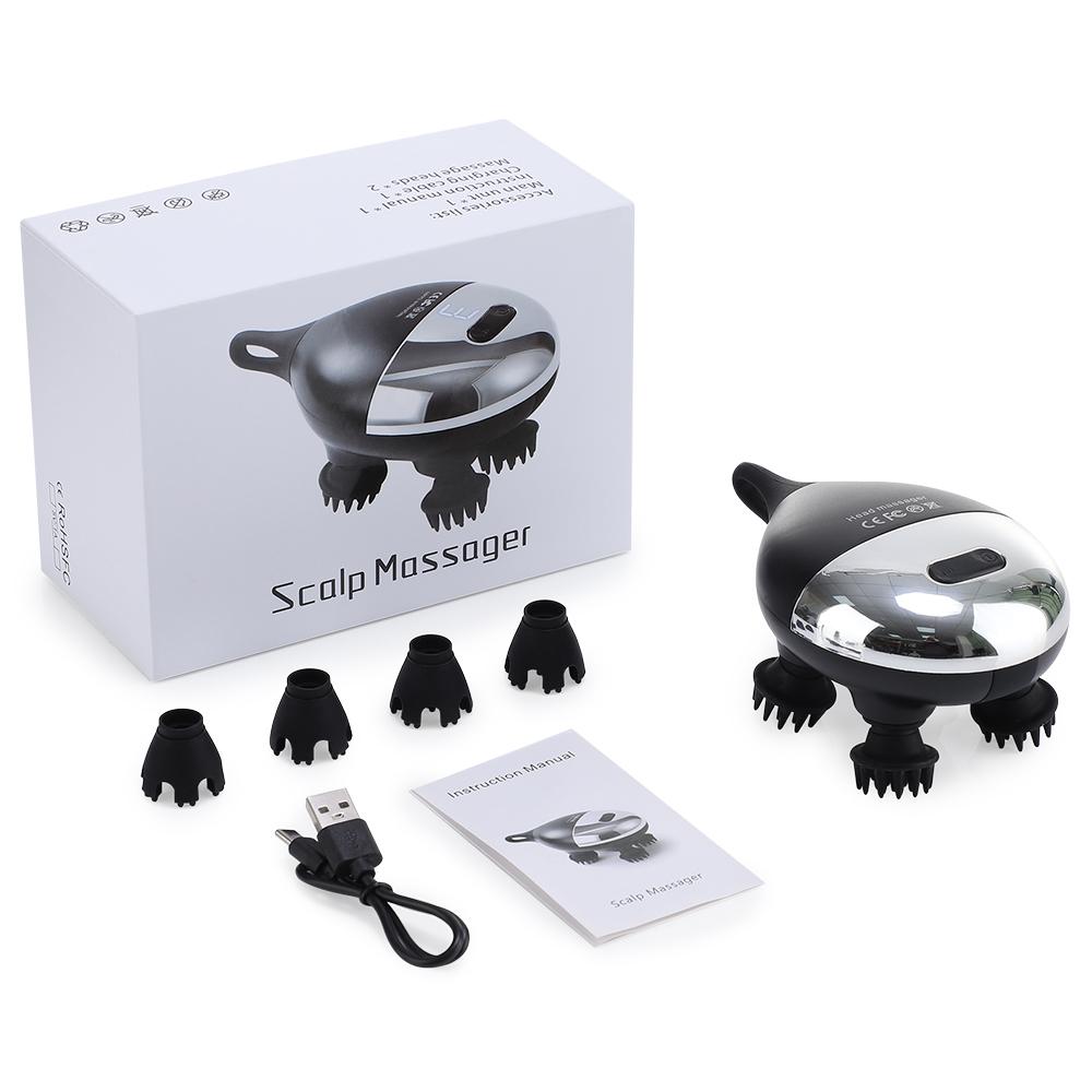 3 Gears Electric Head Kneading Massager Antistress Relax Body Neck Massage Promote Hair Growth Body Stress Relax Scalp Massager