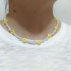 Korean Inspired Yellow Smiling Face Irregular Pearl Necklace: Versatile, Simple Fashion Statement for Women