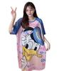 Women's Short Sleeve Cartoon Nightgown - Loose Fit Pajamas for Summer, Spring & Autumn