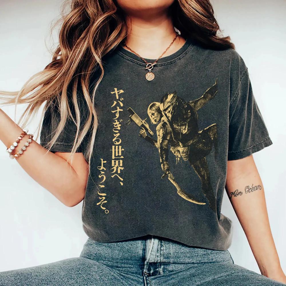 Predator Badlands T Shirt Aliens Movie Tee Clothing Graphic Short Sleeve Shirt Unisex Unisex Women AllSeason