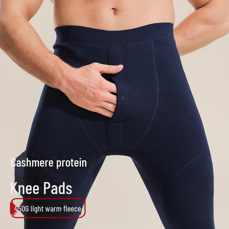 Dicke Samt-Kniepolster für Herren und Damen Warme Hosen - Kaschmir, Polarfleece, Hohe Taille für Mittelalte und Ältere.