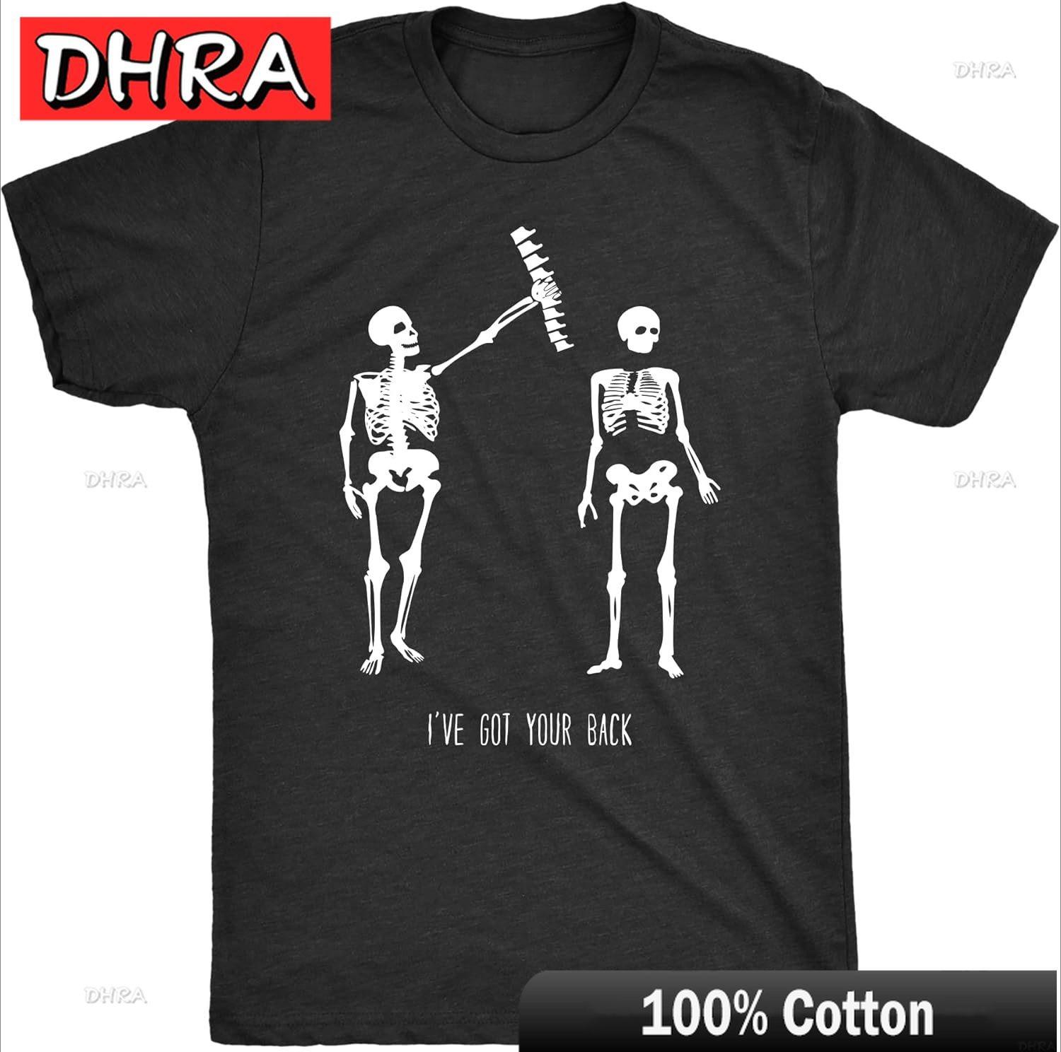Unisexs Got Your Back Funny Halloween Skeleton Best Friend T Shirt Unique Minimalist Urban Tshirts Unisex Minimalist Aesthetic Urban S