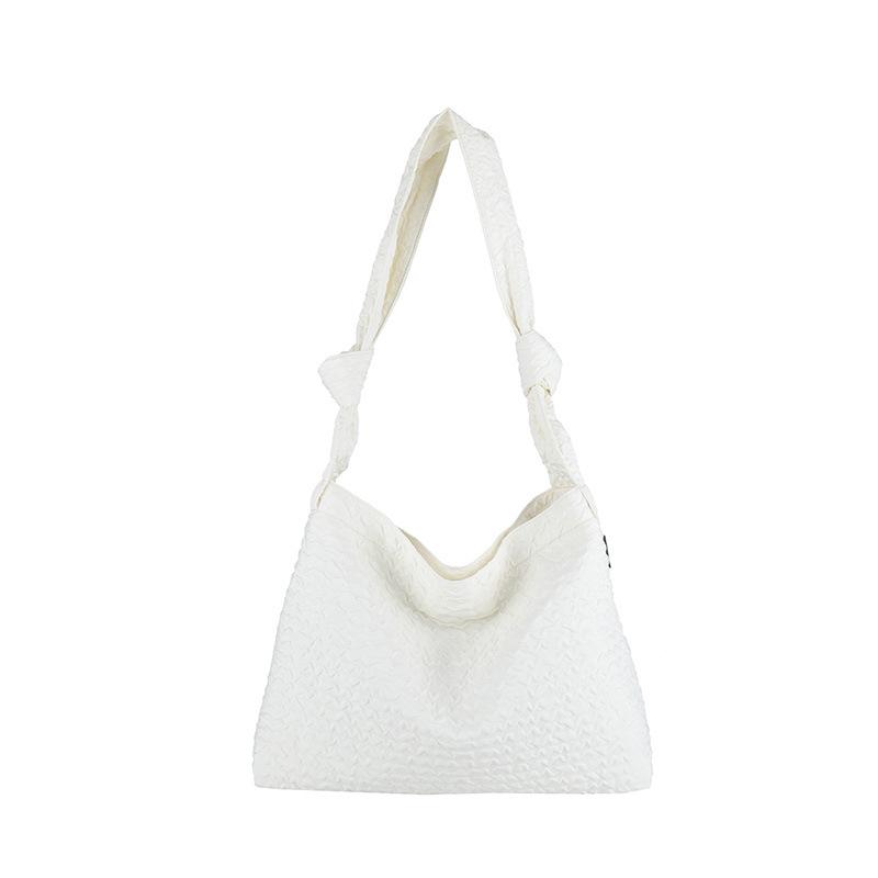 2026 Summer Stylish Large Capacity Women's Tote Bag - Gentle Texture, Plain Color, Shoulder/Handheld