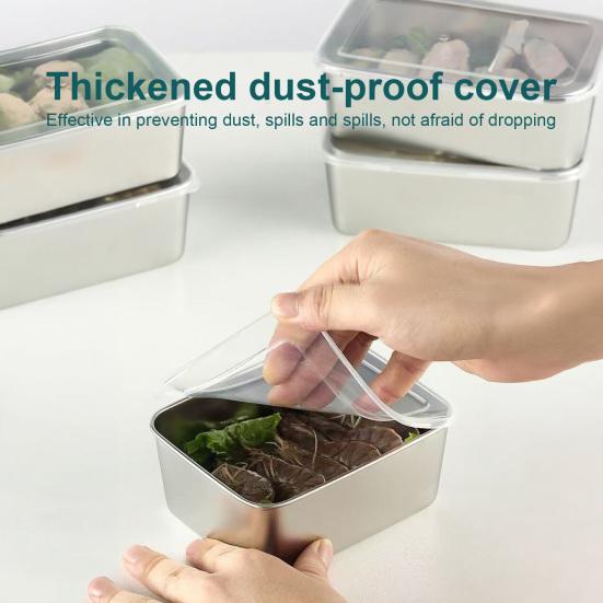 Stainless Steel Food Storage Container with Airtight Lid BPA-Free Lunch Box for Meal Prep Freezer Fridge Safe Stackable Airtight Vegetable Keeper