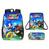 Children Cartoon Pattern Breathable Backpack Three Piece Set